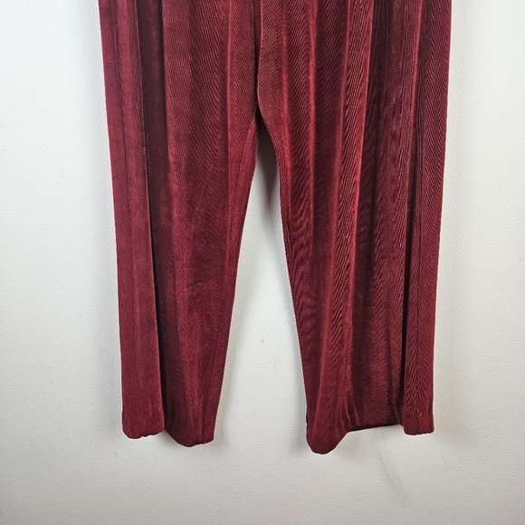 VIKKI VI Plus Classic Pant Set Size 1X Red Holiday Classic Christmas - Picture 10 of 15